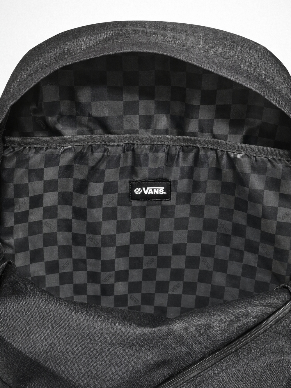 Vans Old Skool Backpack Black Ckeckers Inside Classic School Work Travel Bag - Picture 6 of 6